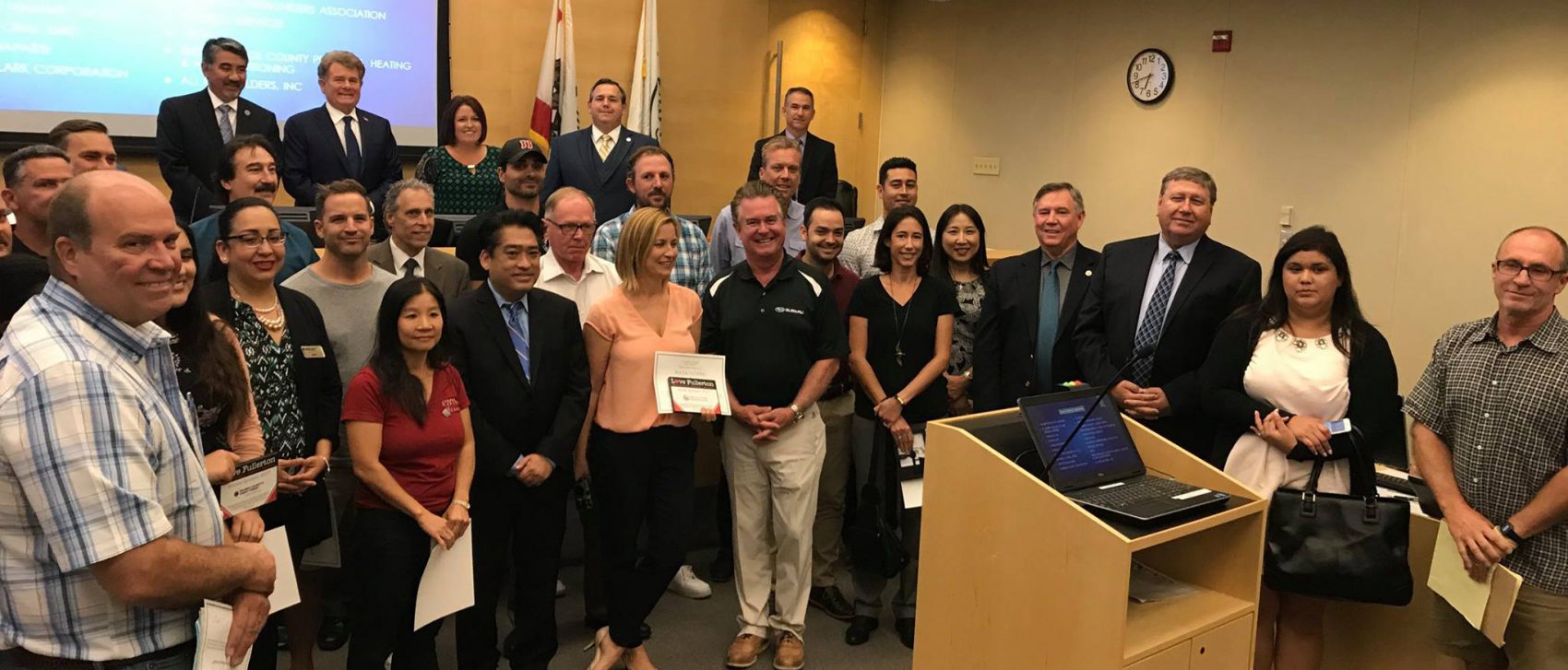 On Tuesday, August 15, Fullerton College was among about two dozen community sponsors recognized at the Fullerton City Council meeting for contributing to Love Fullerton.