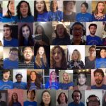A huge photo grid of student singers