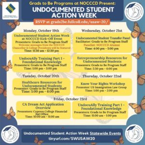 An image of a calendar with details about the events. The story contains all the event details.