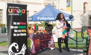 Munyua at an Umoja event in the Quad